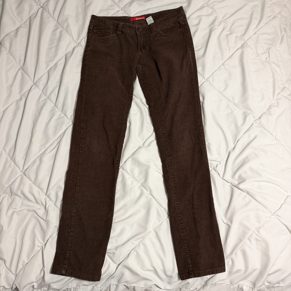 UNIONBAY Brown Corduroy Pants‎ Womens Small Straight Leg Casual Stretch